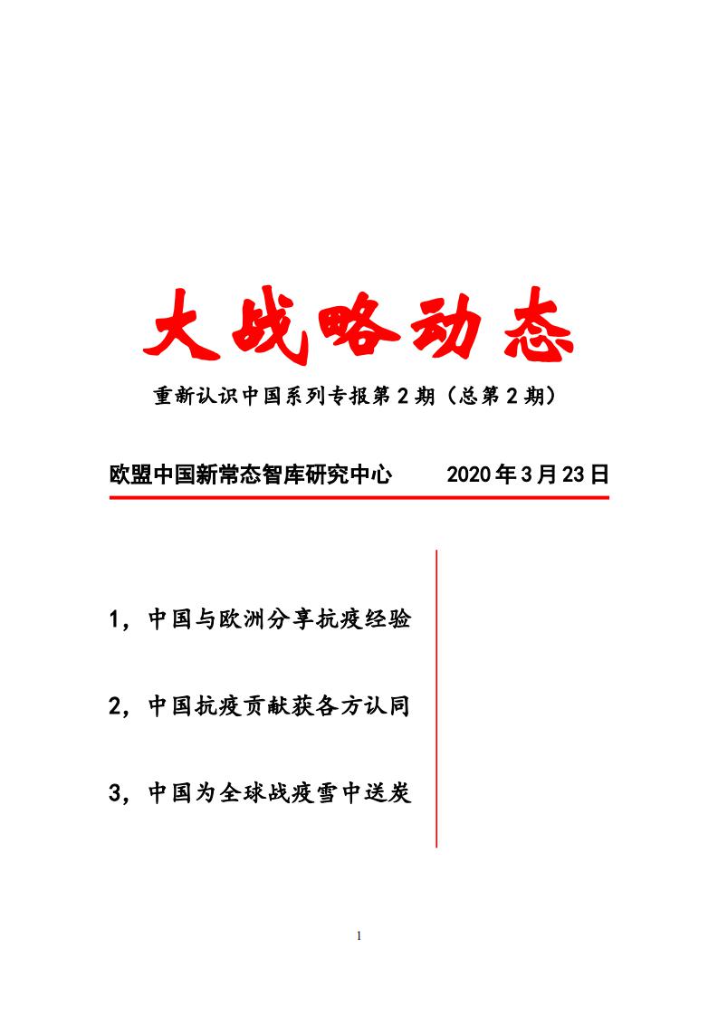 大战略动态第2期-欧盟中国新常态智库研究中心_00.jpg